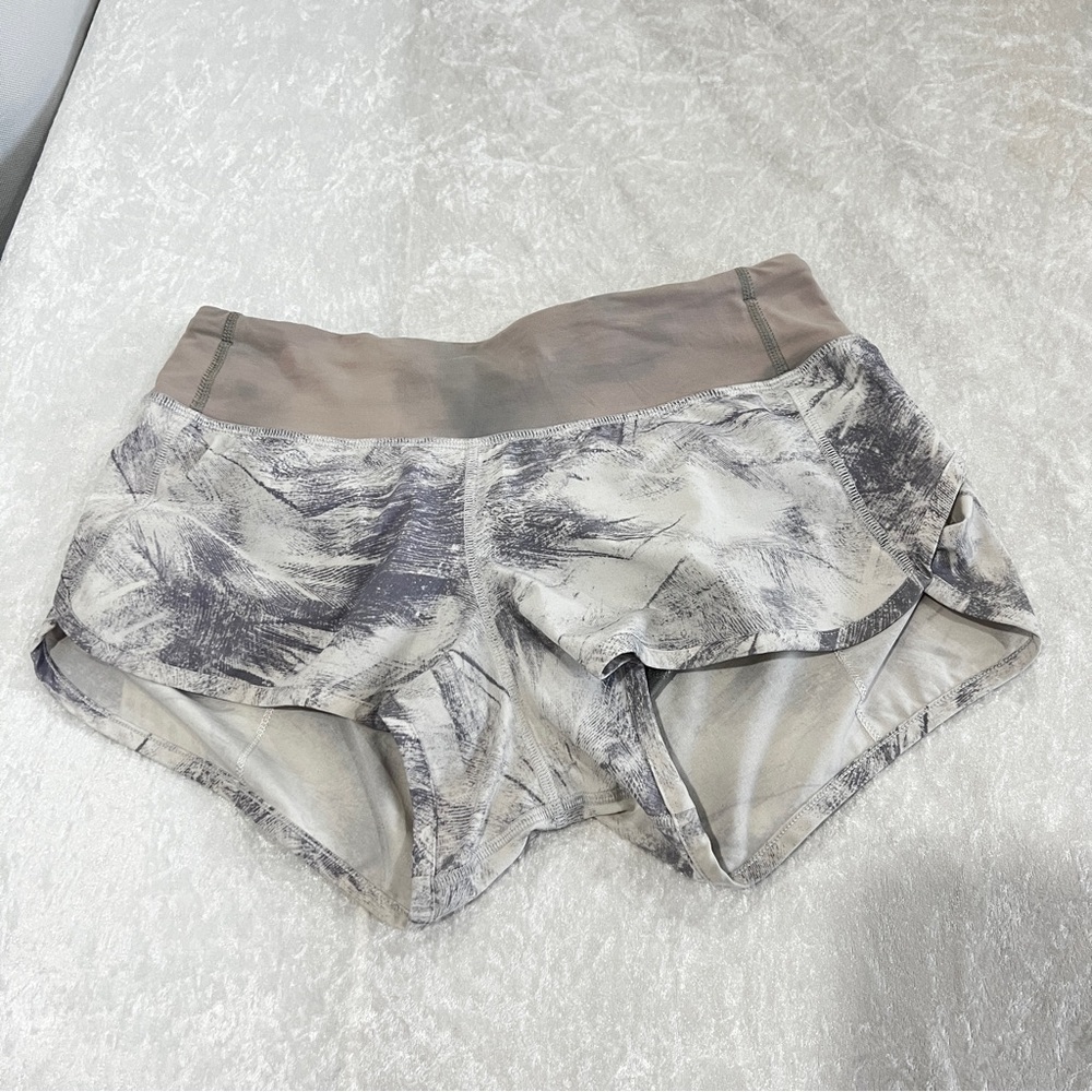 Lululemon Speed Short Gray Multi Size 4 Built-in Liner